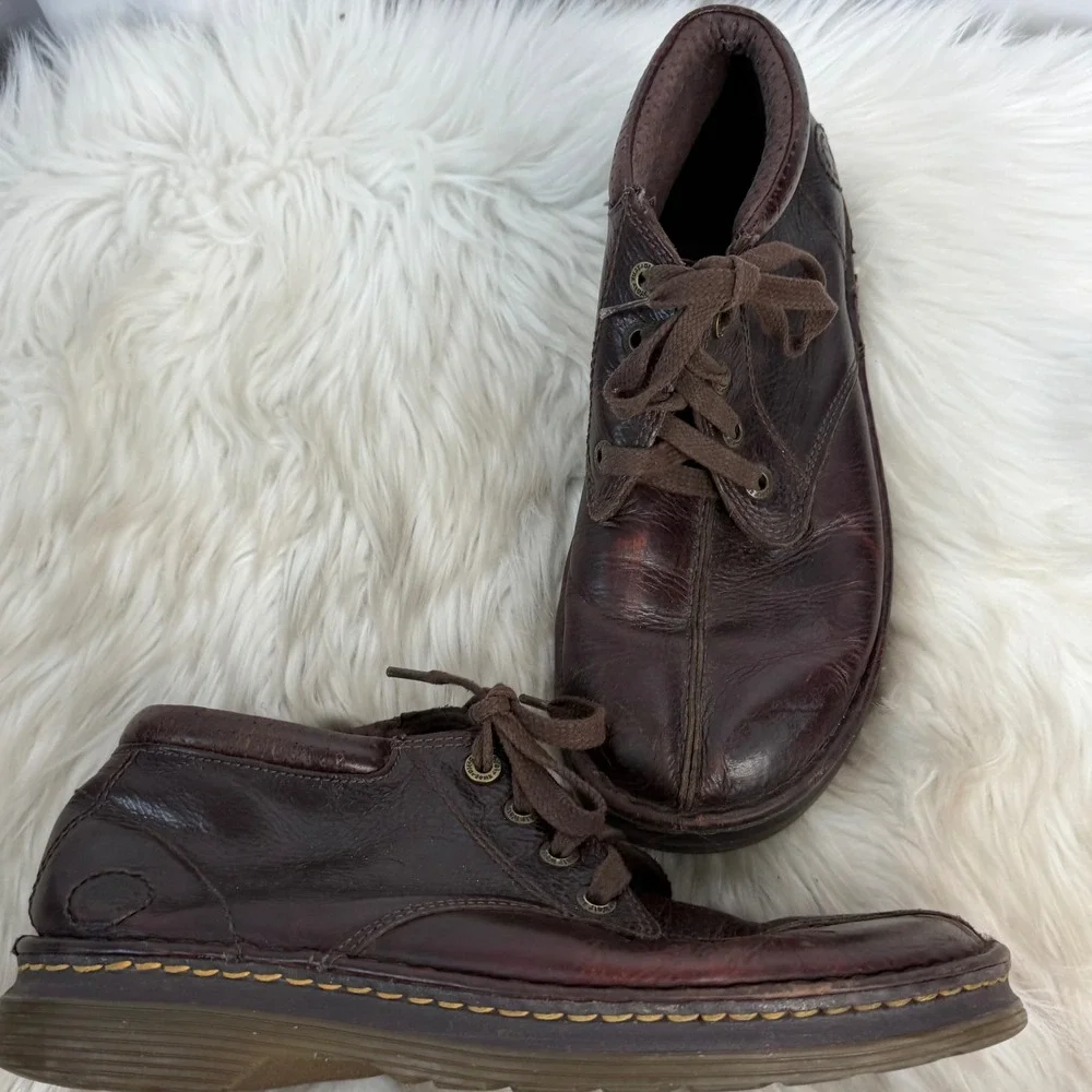 Dr. Martens Mens Brown Leather Split Toe Chukka Boots Air Cushion Sole US 10